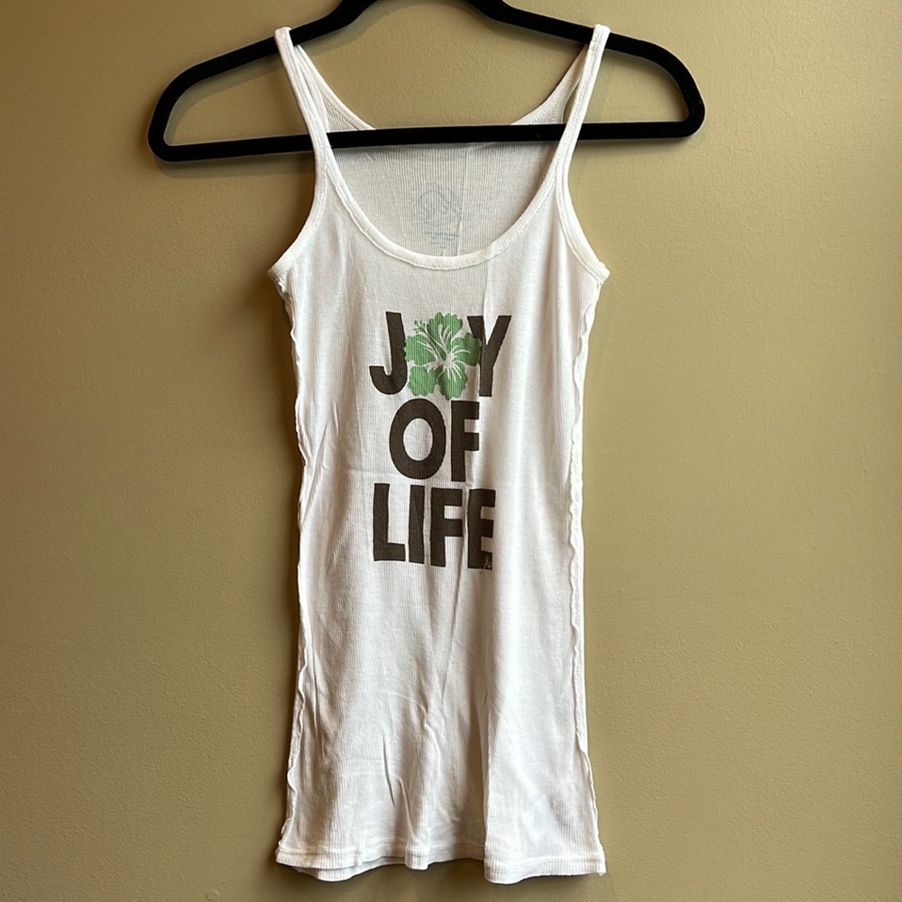 Joie white ribbed supima cotton tank top